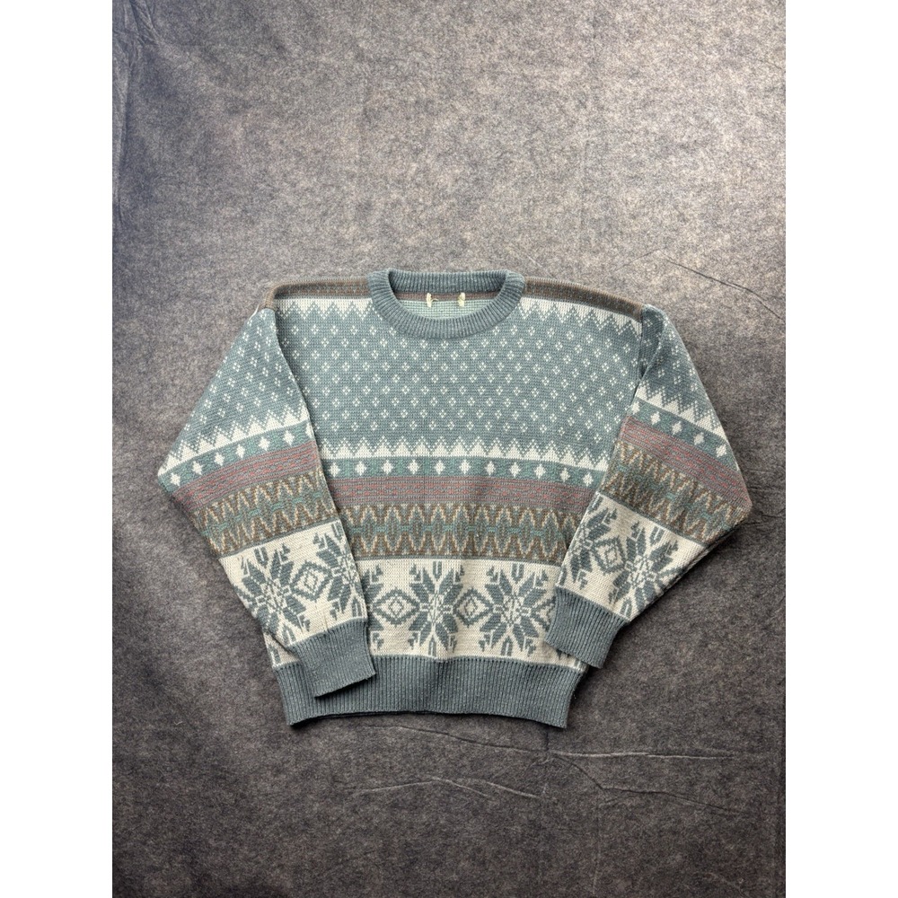 Unbranded Vintage Striped Fair Isle Multicolor Pullover Sweater Men's Size M/L